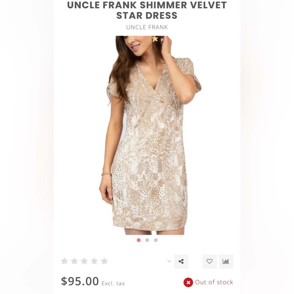 Uncle Frank Velvet Shimmer Star Dress